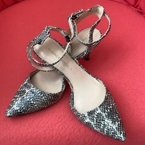 “BR” Snake-skin Sling-back